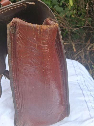 Stunning Hand Made Mid Century Irish Leather Satchel