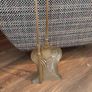 Brass Fireplace Set Art Nouveau Style Image 4