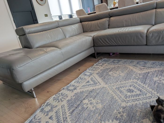 Natuzzi Editions leather corner sofa