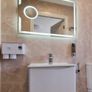 LED Mirrors Bathroom Makeup Cosmetic Ensuite Vanity Bluetooth Demister Antifog Dual LED Image 4