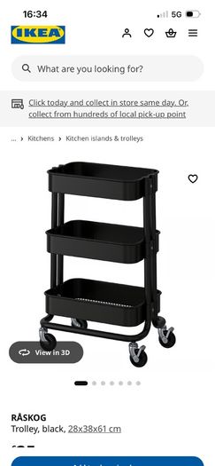 ikea RASKOG Trolley, black