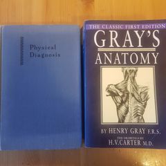 2 X The Classic First Edition Greys Anatomy By Henry Grays. & Physical  Diagnosis Major 4th Edition.