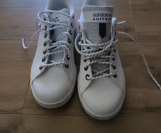 ADIDAS MEN shoes, size 40, uk 6 and half, white, used but very good condition