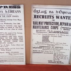 Irish Civil War Media Notice A3 size Poster Ireland