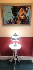 New In Box Art Deco Guinness Tiffany Lamp