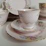 Vintage china tea set, Tuscan china , pink china lot Image 8