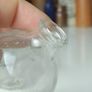 481 - Set of 3 Vintage Clear Glass Cork Top Collectible Decorative Injection Bottles Image 10