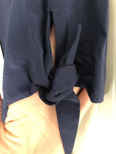 Navy short sleeve top