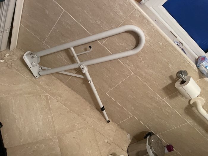 Disabled Toilet Grab Rail 'trombone' lift and lock