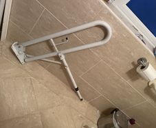 Disabled Toilet Grab Rail 'trombone' lift and lock