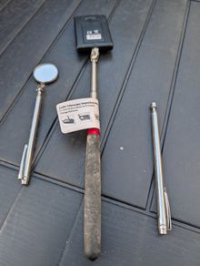 Telescopic Extendable mirrors and pointer
