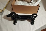 Cast Iron Vintage Black Dachshund, Shoe scraper