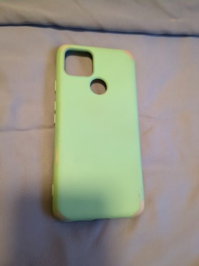 Google Pixel 4a 5g with Green Case