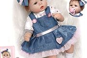 Reborn Dolls Girl 22inch 55cm Realistic Handmade Soft Silicone Lifelike Blue Eyes Newborn Toy Doll That Look Real Reborn Baby Dolls Vinyl Birthday