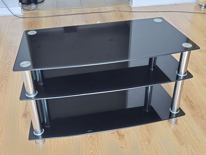 TV unit tempered glass (55x96x45 h/w/d) & swivel stand