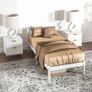 Single bed frame, headboard & slatted base, 26 cm under-bed space, pine, 208x96x70 cm, White Image 3