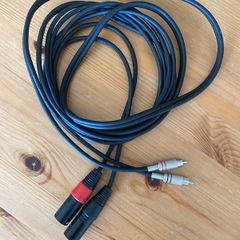 Dual RCA to XLR Male Lead 3 Metres