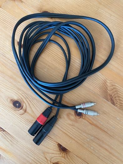 Dual RCA to XLR Male Lead 3 Metres