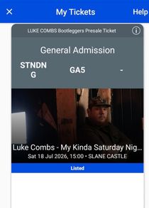 Luke Combs Ticket