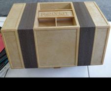 Vintage Rolykit storage box full with useful pieces plus books