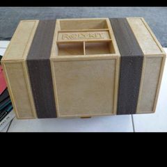Vintage Rolykit storage box full with useful pieces plus books
