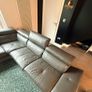 Miro Grey Leather L shape Sofa Image 3