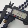 Antique African Style Cobalt Blue Glass & Brass Beads Long Necklace Image 3