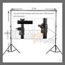 3mx3.6m Umbrella Light Black White Backdrop Stand kit Image 4