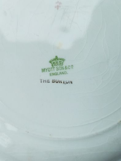 Myott Son & Co  plate "The Burton" discontinued design