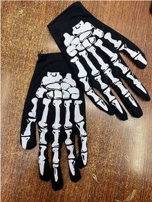 Skeleton Gloves - great for parties & festivals - ideal gift