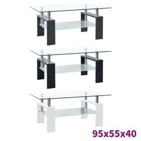 Rectangle Glass Coffee Table Modern Living Room - Free Delivery Nationwide