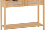 Corona Rattan 2 Drawer Console Table