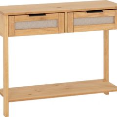 Corona Rattan 2 Drawer Console Table