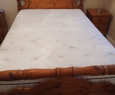 Solid wood bed and new mattress