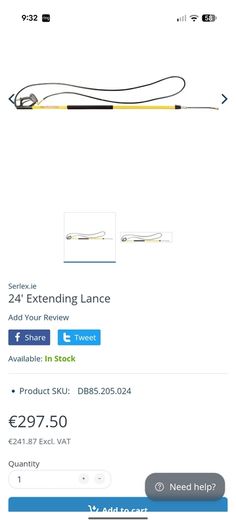 24 foot Extending Lance
