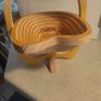Vintage Equinoccio Pineapple Wooden Accordion or Collapsible Basket Image 5