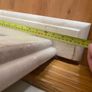 beautiful cream stone archtop overmantel mirror. Image 2