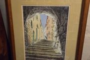 Large Street Alley Print - Framed and signed