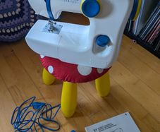 IKEA SY Electric Sewing Machine Pedal Operated White/blue/yellow