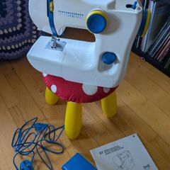 IKEA SY Electric Sewing Machine Pedal Operated White/blue/yellow