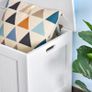 Storage Chest, Toy Storage Box Organizer with Safety Hinges, Lid and Side Handles, White Image 7