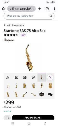Almost NEW Alto Saxophone Thomann SAS-75