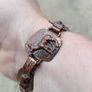 Vintage 6 panel African Animal Bronze Bracelet Image 3