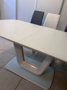 beautiful white kitchen table