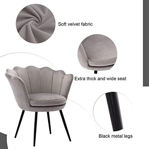 Velvet  Armchair Metal Black Legs
