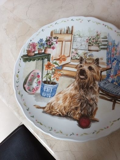 Royal  Albert - Man's Best Friend Collection  Plate - "Playtime"