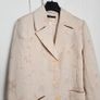 Dunnes Orange Pink Nude Floral Jacquard Long Coat 10UK/38EU Image 3