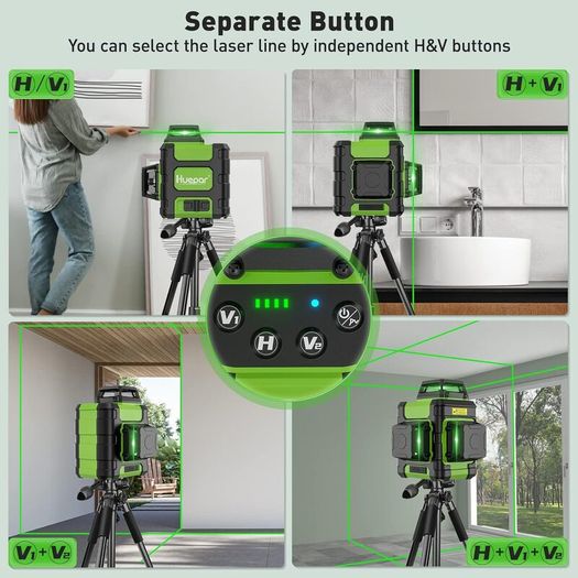 New Huepar 12 lines 3D green laser level