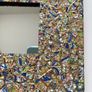 Handmade framed Mirror in Pique Assiette Mosaic Image 5