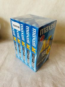 VHS New Pack of 5 Maxell Mega Power 180